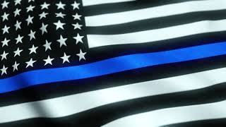 Thin Blue Line American Police Flag Animated Background Loop Animation