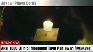 Aksi Damai Menyalakan 1000 Lilin di Monumen Tugu Pahlawan Surabaya