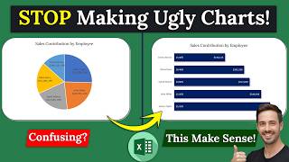 Stop Making Ugly Excel Charts! Clean Reports with % Insights (Easy Fix)
