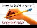 How to HOLD A PENCIL!! - (Easy for Kids!) - with Ally the Alligator