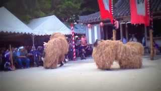 棒と獅子舞の奉納 - 石垣島の豊年祭2014