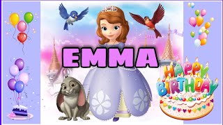 Canción feliz cumpleaños EMMA con la Princesa SOFÍA