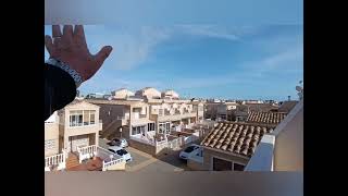 165,000€ Las Chismosas large 2 bed townhouse, west facing, roof solarium, AC, com pool