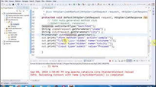 Hidden Fields in servlets