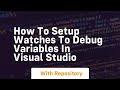 How to setup watches to debug variables in visual studio