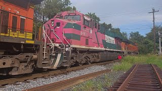 [4K] Ferromex ES44AC trails on CSX B815 at Hollin Ferry RD on the Curtis Bay Sub