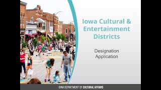 2020 Iowa Cultural \u0026 Entertainment District Designation