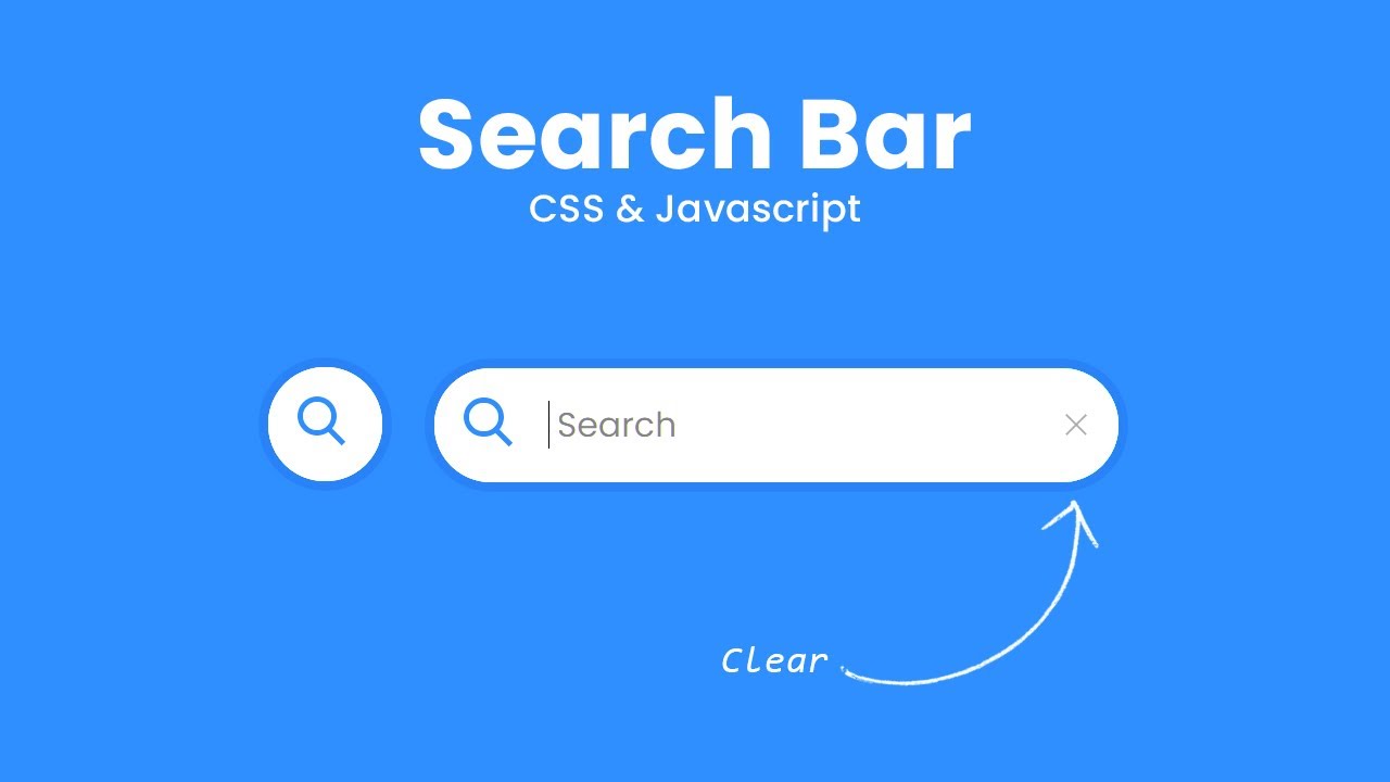 Search Bar Using Html CSS & Javascript | CSS Expandable Search Box ...