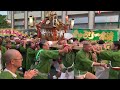 Parade of Mikoshi(Portable Shrine 2). 2024 Summer Festival in Hanyu, Saitama Japan.