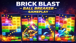 Brick Blast - Ball Breaker Gameplay | Satisfying Brick Breaking Puzzle