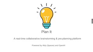 Plan it: Ably Realtime Experiences Hackathon (Spaces React SDK)