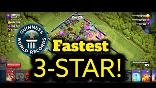 FASTEST ATTACK IN COC !!GUINNESS WORLD RECORD!! FASTEST ATTACK IN CLASH OF CLANS HISTORY!!MAX TH 13