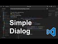 VS Code: Simple Dialog