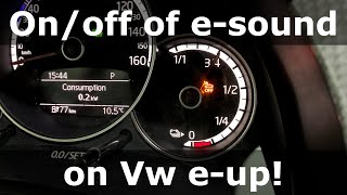 How to disable/enable e-sound on Volkswagen e-up!