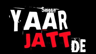 Singga | Yaar Jatt De (Full Cover Video) By Nitin Kashyap | D.O.P | Latest Punjabi Song Cover