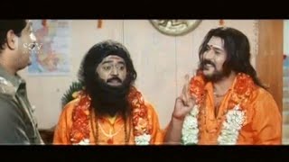 Jaggesh and Ravichandran in Swamiji Getup | Kannada Comedy Scenes | Nee Tata Naa Birla