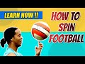 How to Spin Football on Finger - PRSOCCERART Tutorials #1 How to Spin Football on Finger - PRSOCCERART Tutorials #1