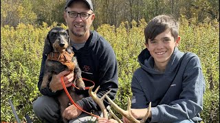 Winston the Deer Tracking Dog helps youth hunter recover his Buck