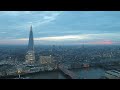 sky garden london at sunset