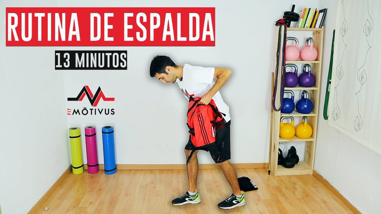 💪La Mejor RUTINA De ESPALDA En CASA 13 MINUTOS / 🔥EJERCICIOS Para ...