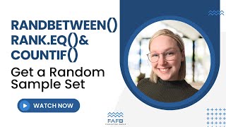 Get a Random Sample Set using Google Sheet's RANDBETWEEN(), RANK.EQ(), & COUNTIF() - Random Order