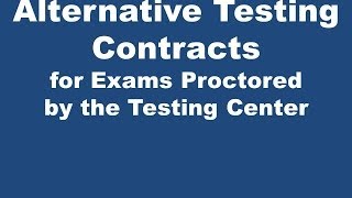 Instructor Testing Contract