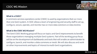 Gen3 CSOC Working Group - December 9, 2024