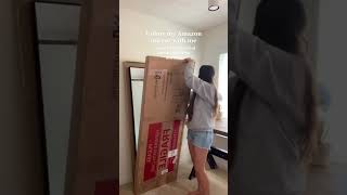 Unbox my New Floor Length Mirror With Me | #homedecor #mirror #amazon #amazonhome #homedesign #home