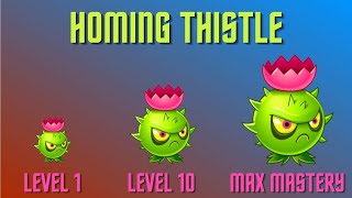 Plants vs Zombies 2 Homing Thistle Level 1- Level 10- Max Mastery Modern Day - Day 1