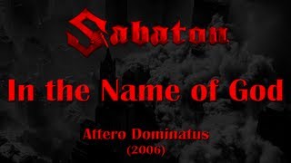 Sabaton - In the Name of God (Lyrics English \u0026 Deutsch)