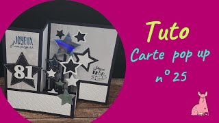 Tuto carte pop up n°25 : Pop up Z envolée d'étoiles