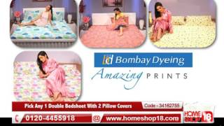 Homeshop18.com - Pick Any 1 Double Bedsheet With 2 Pillow Covers By Bombay Dyeing