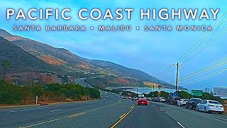 2-Hour Drive On Pacific Coast Highway - Southern California | Santa Barbara - Malibu | 4K