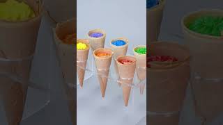 Easy & Delicious Rainbow Ice Cream Cone #shorts