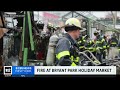 fire causes damage at bryant park holiday market