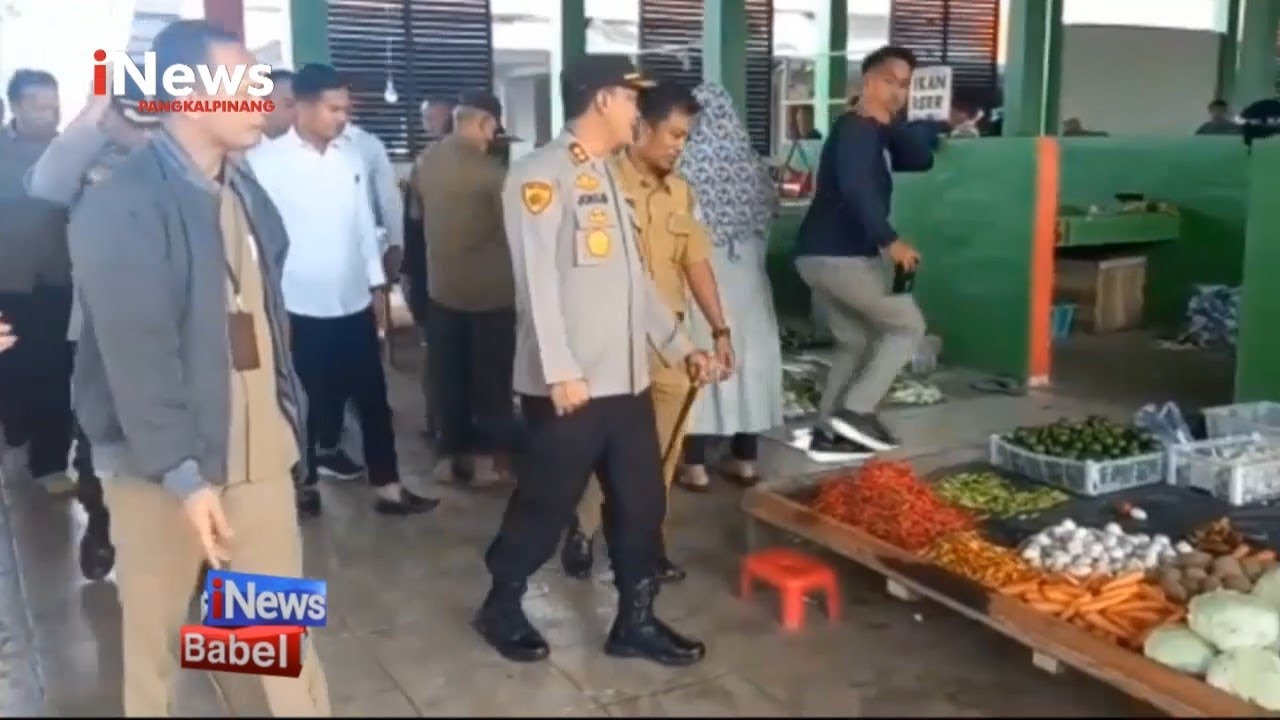 KAPOLRES BASEL PANTAU STOK PANGAN DI PASAR TERMINAL TOBOALI - YouTube