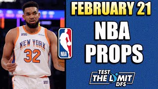 My Top 3 BEST NBA Player Props + Predictions | Friday 2/21/2025