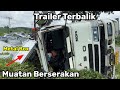 Trailer Truk Terbalik Insiden Di Bukit Kodok