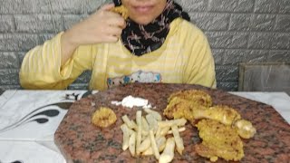 اصوات اكل| دجاج كنتاكي مع بطاطس ASMR #mukbang #asmr #food