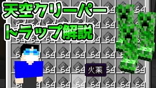 【マイクラ】天空クリーパートラップの作り方【マインクラフト】