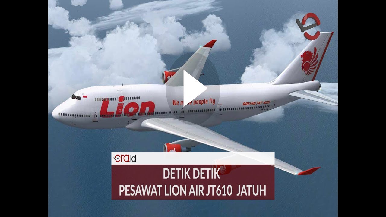 Detik-Detik Pesawat Lion Air JT 610 Jatuh - YouTube