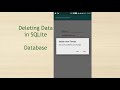 Deleting  Row Data in SQLite Database in Android Programming