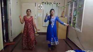 Beautiful dance by two girls .