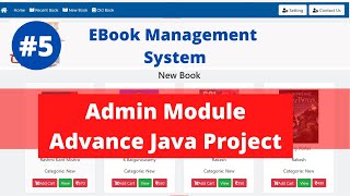 #5 Ebook Java Web Project | Admin Module | Advance Java Web Project using Servlet JSP Project