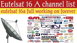 Eutelsat 16/A Channel list New update full working on forever