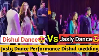 ALY GONI JASMIN BHASIN DANCE ON RAHUL VAIDYA DISHA PARMAR WEDDING RECEPTION | DISHUL WEDDING | JASLY