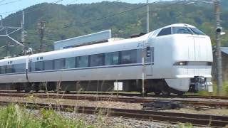 2016.05.22 JR西日本 681系 W04編成 特急 しらさぎ 名古屋 行き 通過 北陸本線 木ノ本駅 JR西日本 JR東海