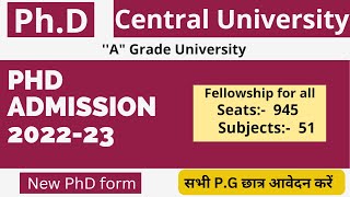 central university phd admission 2022|ongoing phd admission 2022| direct admission@theteacherexam