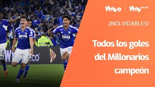 Todos los goles de la campaña de Millonarios campeón de la Liga 2023-1