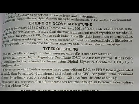 Preparation And Filing Of Return Of Income || Income Tax ||#bcom # ...